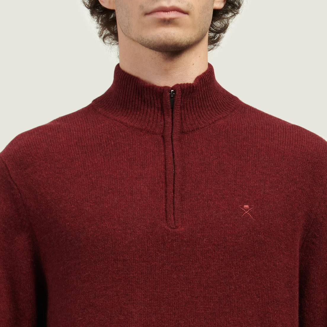 Hackett Мужской свитер Lambswool Half-Zip
