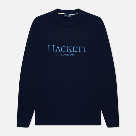 Мужская толстовка Hackett Logo Crew Neck, цвет синий, размер XL