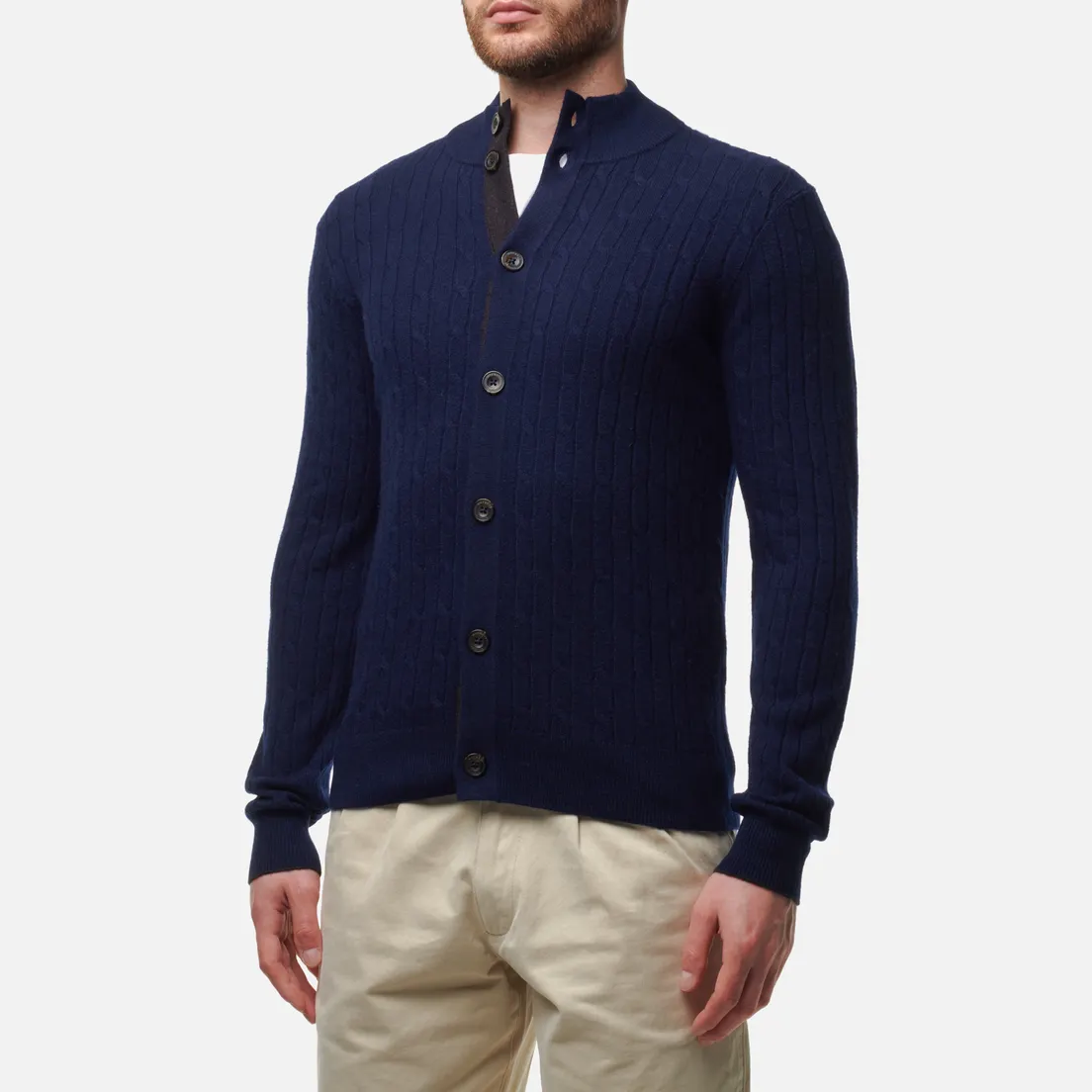 Hackett Мужской кардиган Cable Full Button
