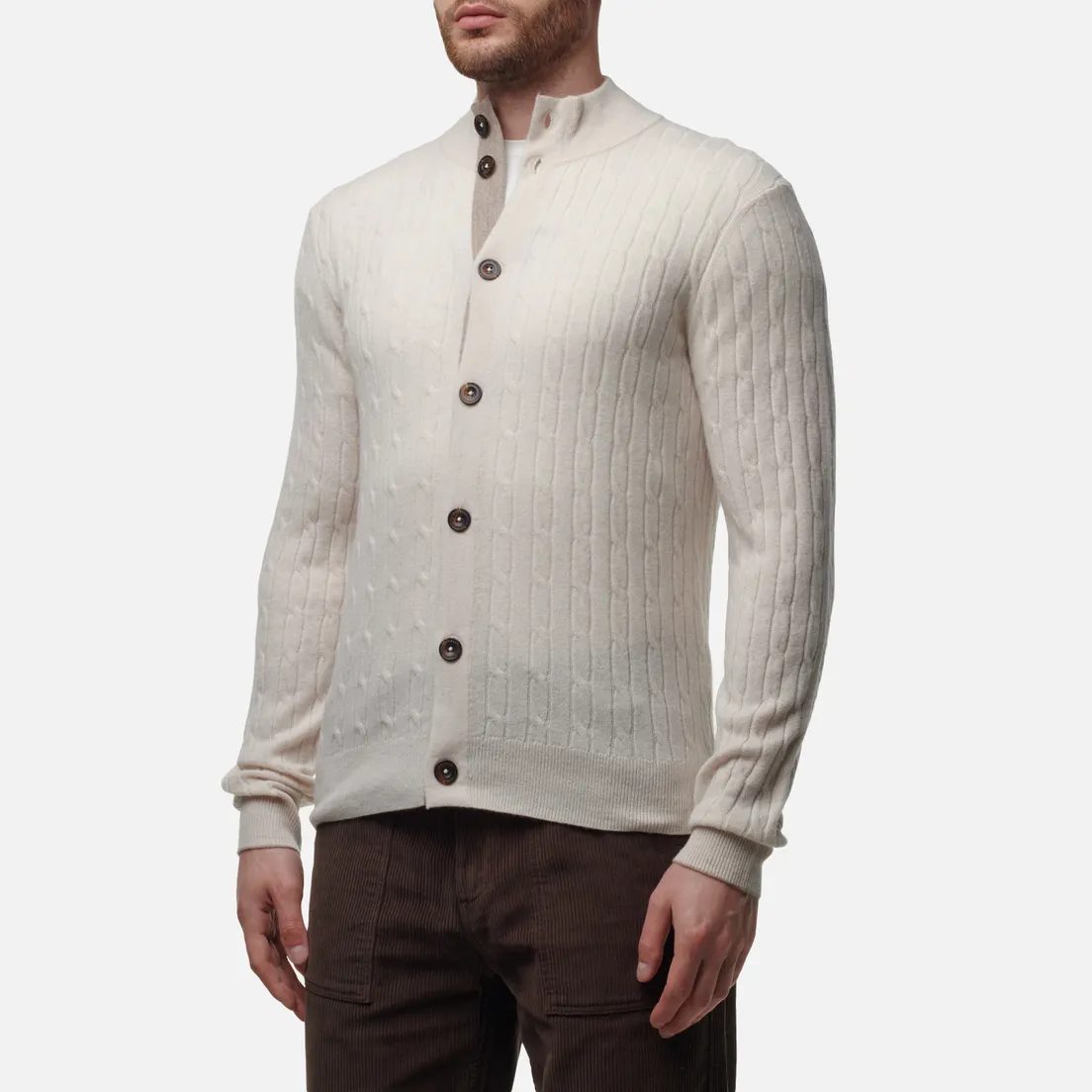 Hackett Мужской кардиган Cable Full Button