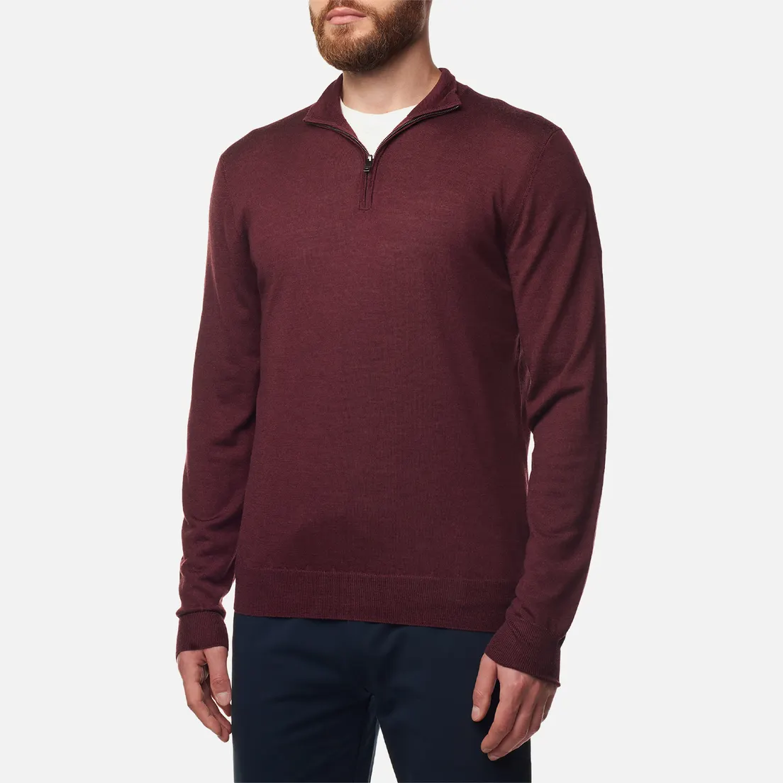 Hackett Мужская толстовка Garment Dyed Merino Half Zip