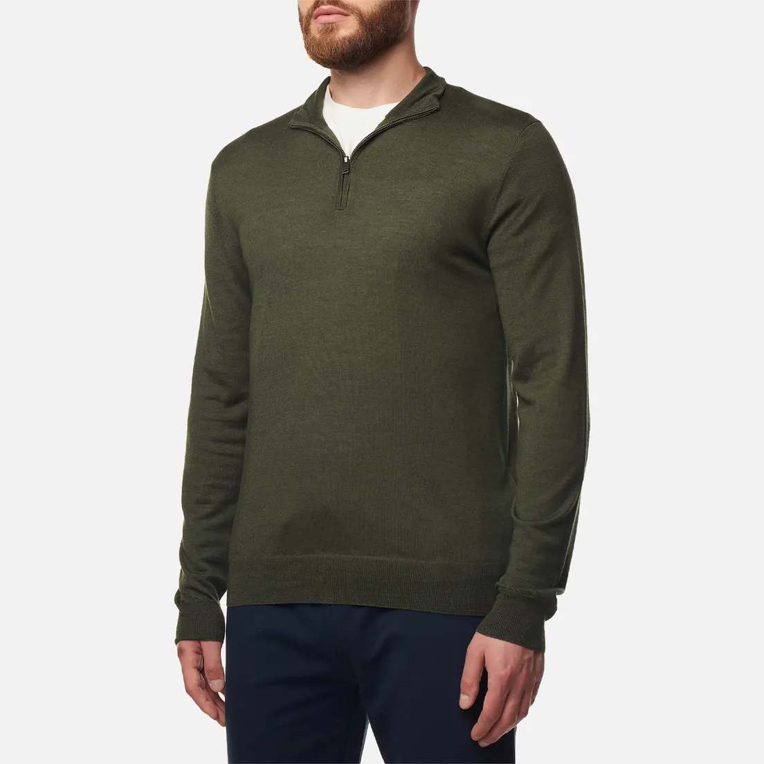 Hackett Мужская толстовка Garment Dyed Merino Half Zip