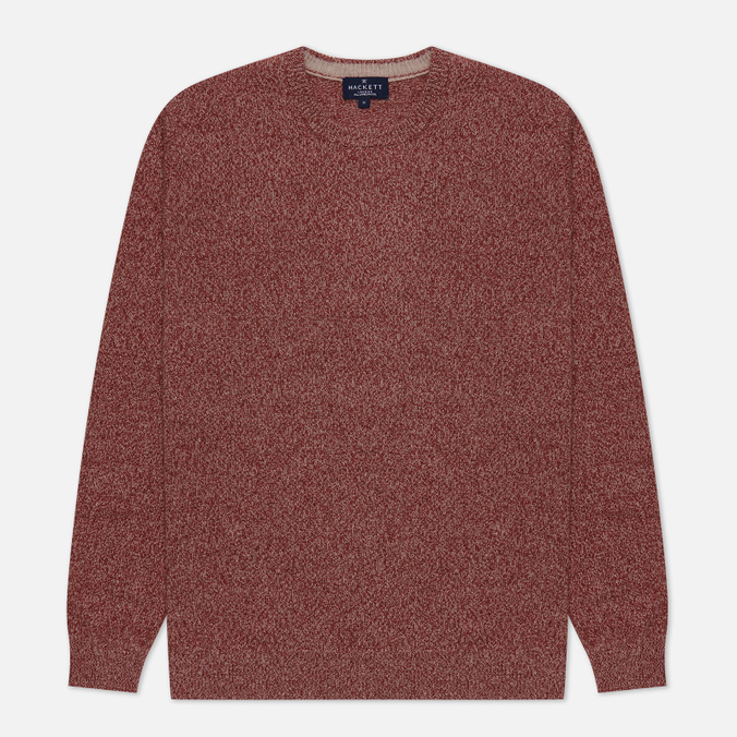 Мужской свитер Hackett Light Weight Mouline Crew, цвет коричневый
