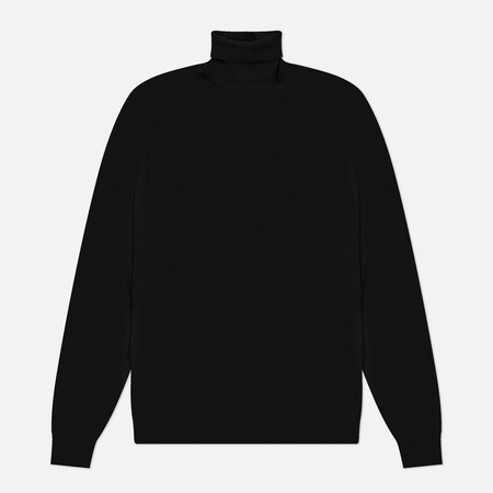 Мужской свитер Hackett High Neck Merino Wool, цвет чёрный, размер M