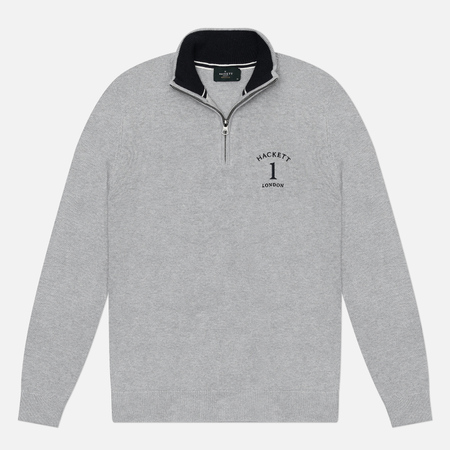 Мужской свитер Hackett Heritage No.1 Half-Zip, цвет серый