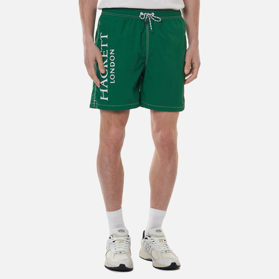 Мужские шорты Hackett Branded Solid Swim Trunks Meadow Green