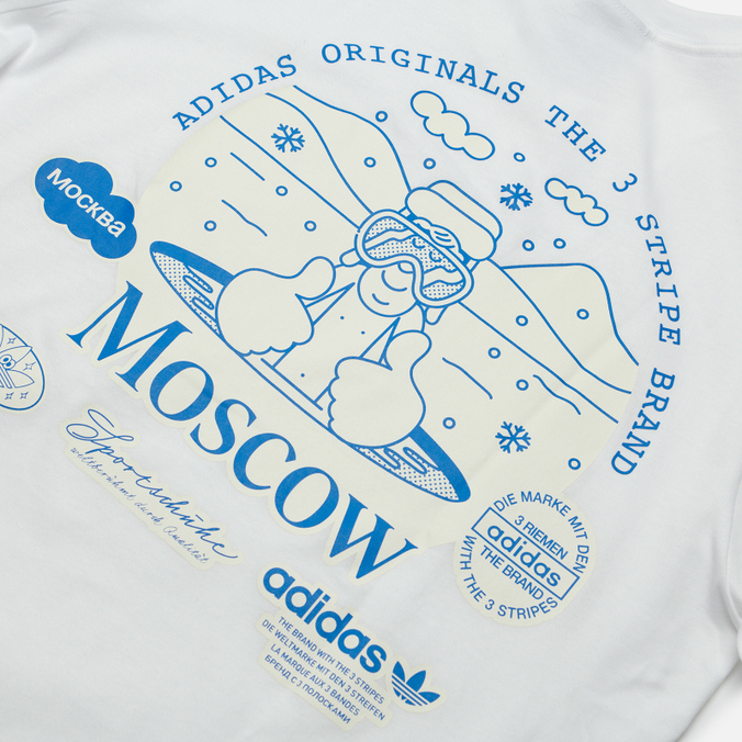 Мужская футболка adidas Originals, цвет белый, размер S HM9402 Moscow Sports In The City - фото 3