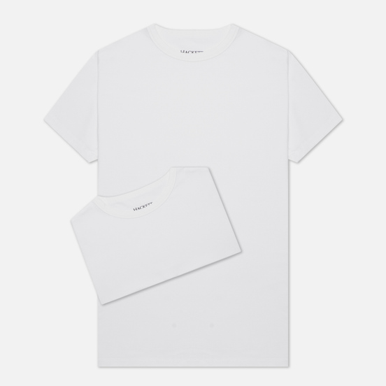 Комплект мужских футболок Hackett Crew Neck 2-Pack White
