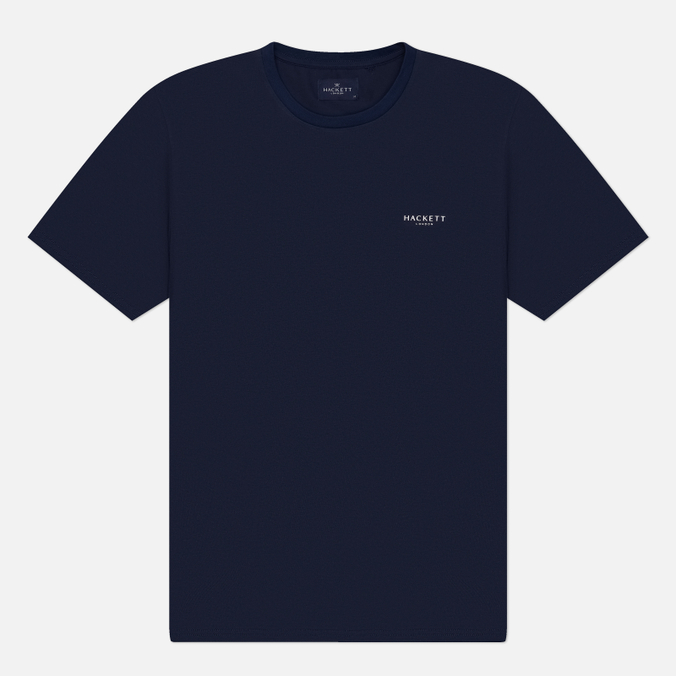 Мужская футболка Hackett Logo Mini Rib Collar