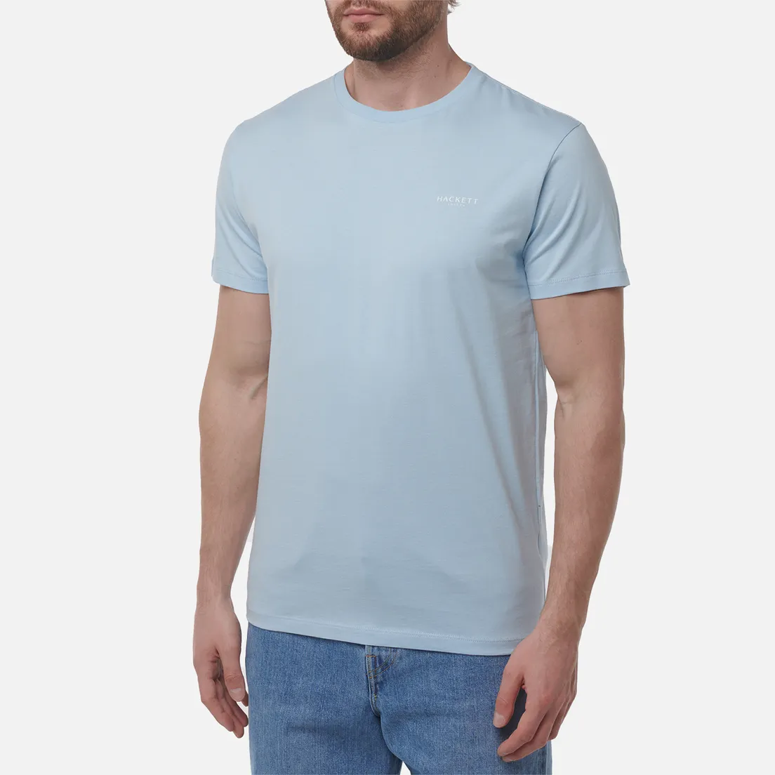 Hackett Мужская футболка Logo Mini Rib Collor