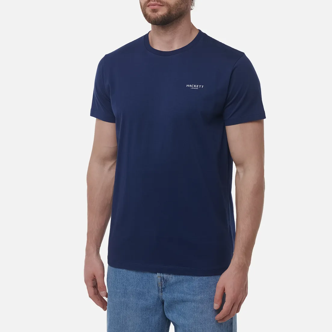 Hackett Мужская футболка Logo Mini Rib Collor