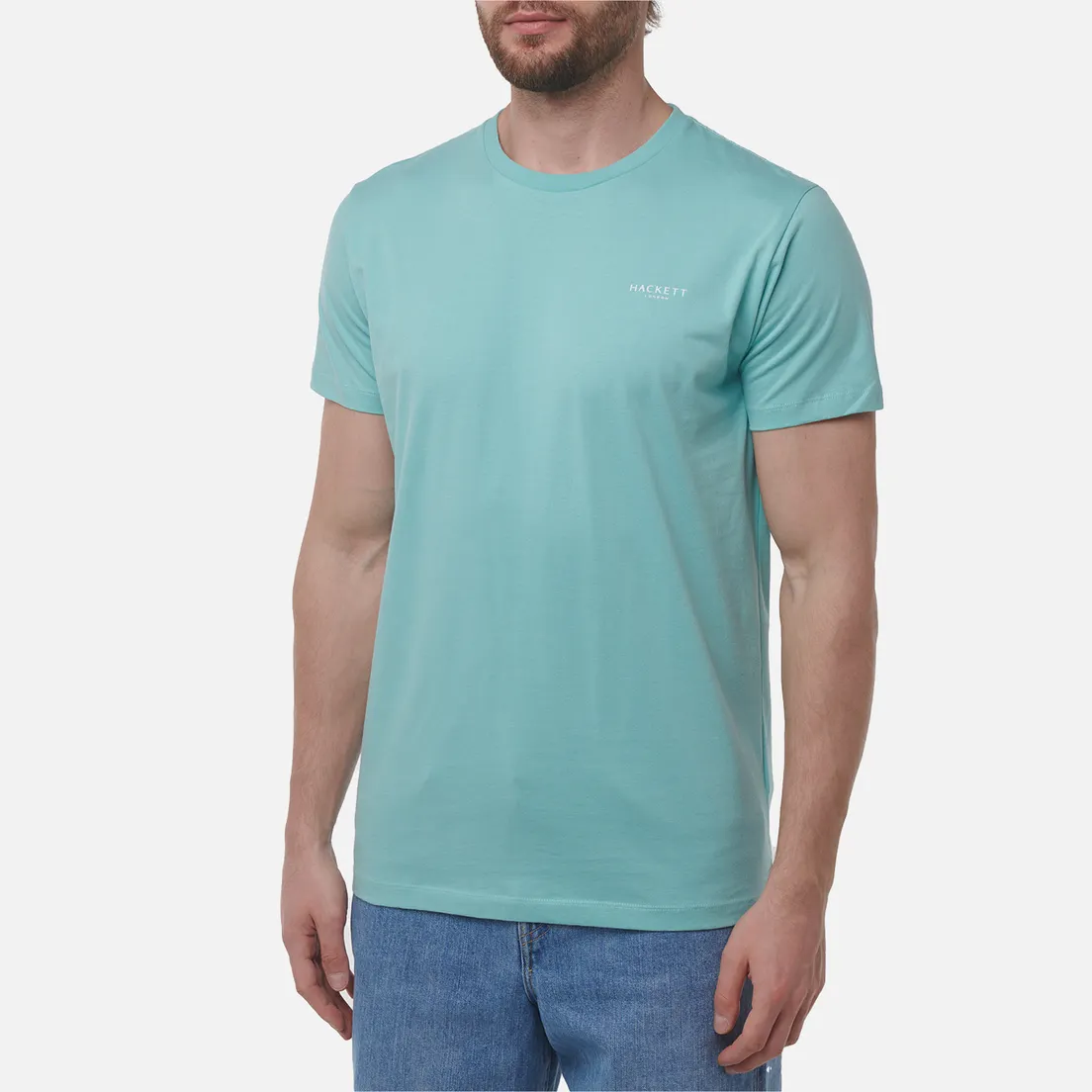 Hackett Мужская футболка Logo Mini Rib Collor