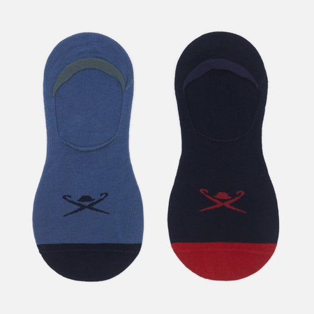 Комплект носков Hackett No Show Contrast 2-Pack, цвет комбинированный, размер 40-43 EU