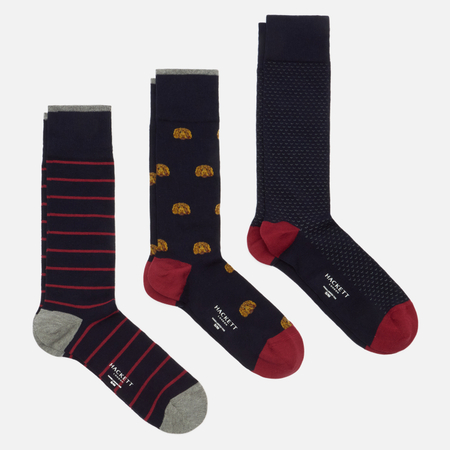Комплект носков Hackett Harry Allover 3-Pack, цвет комбинированный, размер 40-43 EU