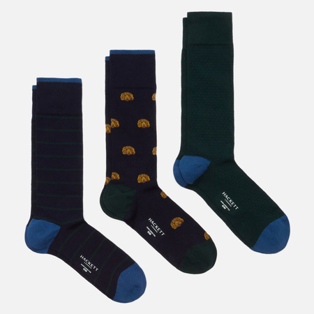 Комплект носков Hackett Harry Allover 3-Pack, цвет комбинированный, размер 44-46 EU