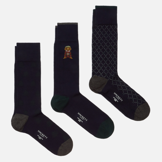 Комплект носков Hackett Harry Placement Argyle 3-Pack