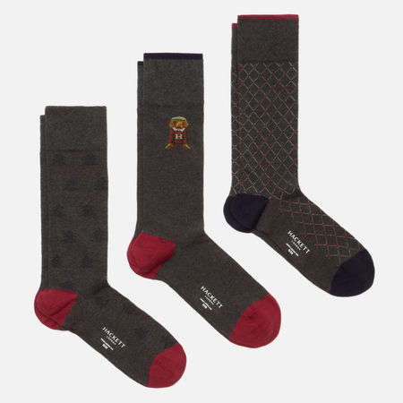 Комплект носков Hackett Harry Placement 3-Pack, цвет комбинированный, размер 44-46 EU