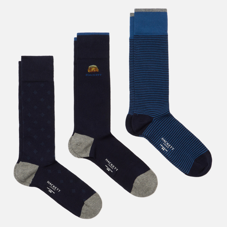 Комплект носков Hackett Harry Stripes 3-Pack, цвет комбинированный, размер 44-46 EU