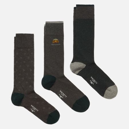 Комплект носков Hackett Harry Stripes 3-Pack, цвет комбинированный, размер 40-43 EU