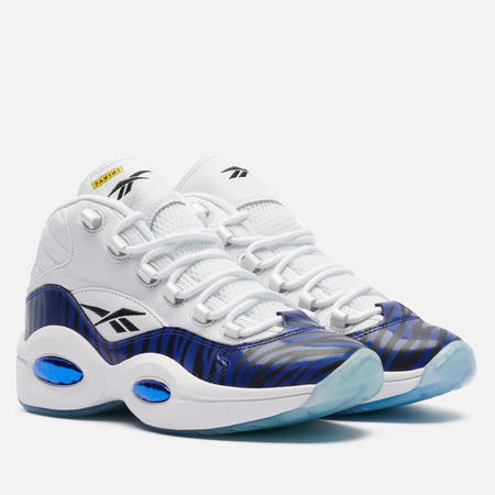 фото Мужские кроссовки reebok x panini question mid tiger prizm, цвет белый, размер 40.5 eu