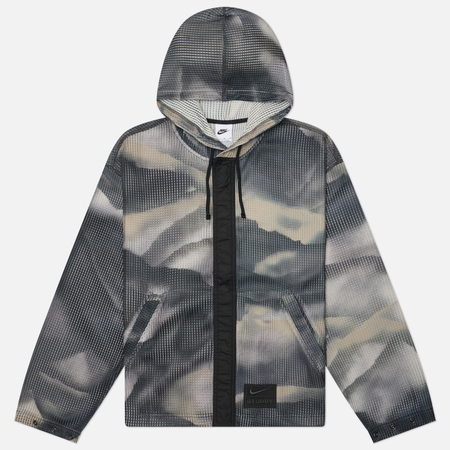Мужская толстовка Nike x Stussy Ghillie All Over Print Hoodie, цвет серый, размер XS