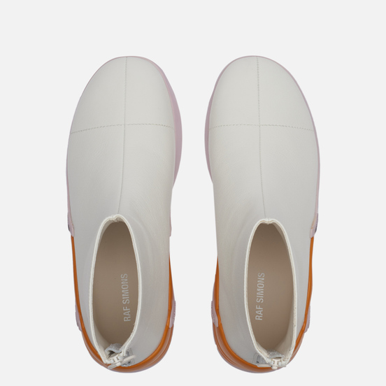 Кроссовки Raf Simons (RUNNER) Cylon Leather White/Dark Orange/Pink
