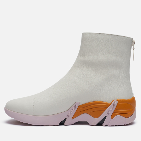Кроссовки Raf Simons (RUNNER) Cylon Leather White/Dark Orange/Pink