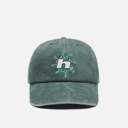 Кепка HUF Sol Denim 6-Panel Curved Visor Washed, цвет зелёный