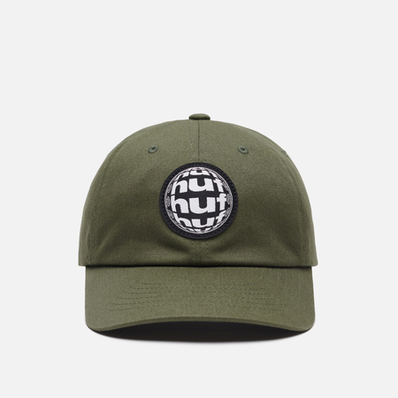 Кепка HUF Wide Angle 6-Panel Curved Visor, цвет оливковый