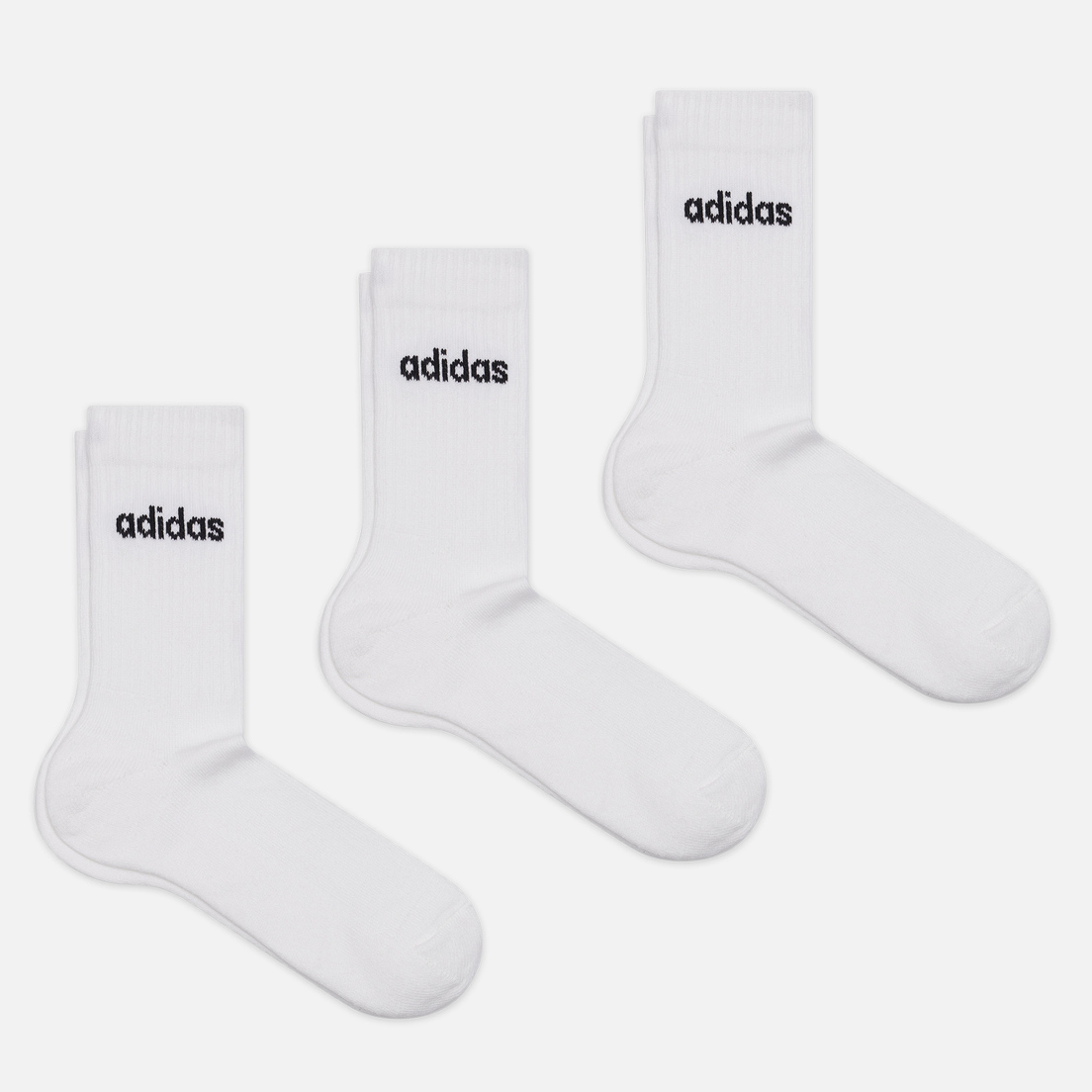 adidas Originals Комплект носков 3-Pack Linear Crew Cushioned