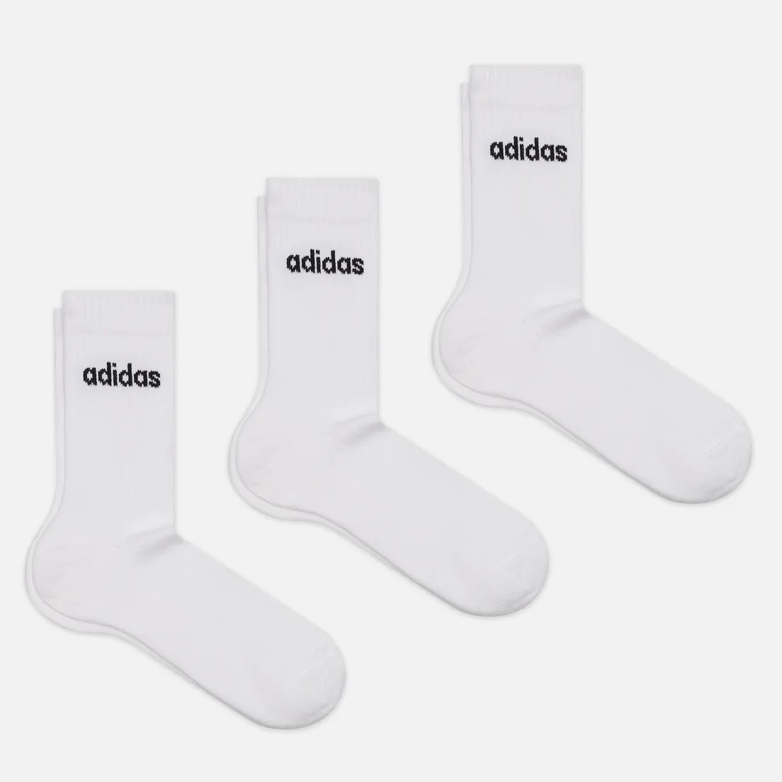 adidas Originals Комплект носков 3-Pack Linear Crew Cushioned