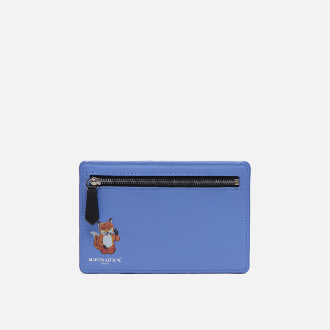 Держатель для карточек Maison Kitsune, цвет голубой, размер UNI HU05322LC0023-P426 All Right Fox Passeport Pouch - фото 1