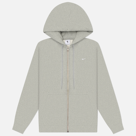 Мужская толстовка Nike Solo Swoosh Full-Zip Hoodie, цвет серый, размер XL