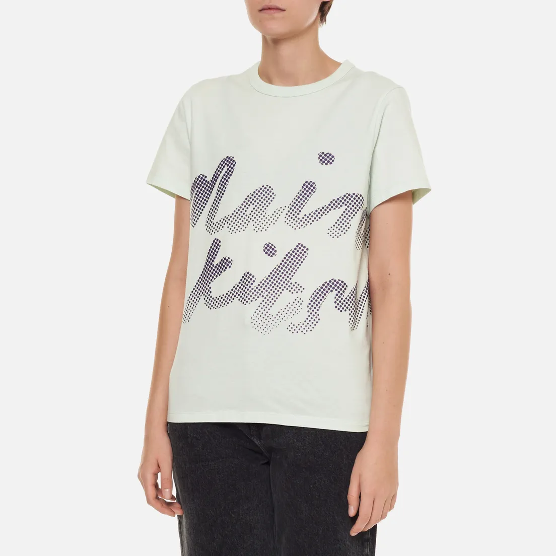 Maison Kitsune Женская футболка Handwriting Classic
