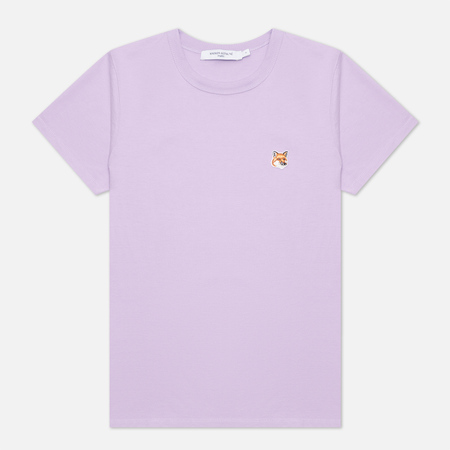 Женская футболка Maison Kitsune Fox Head Patch Classic, цвет фиолетовый, размер L