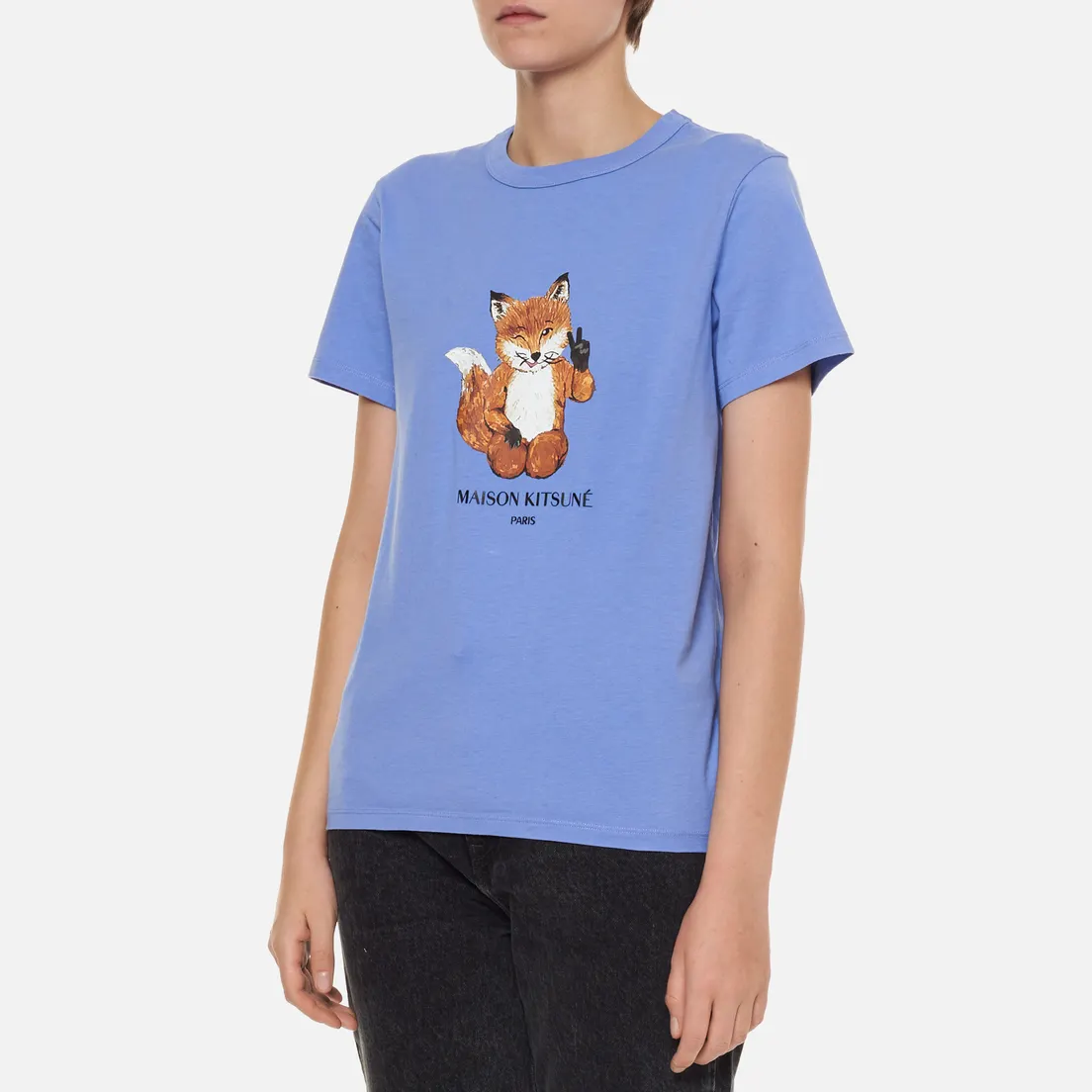 Maison Kitsune Женская футболка All Right Fox Print Classic