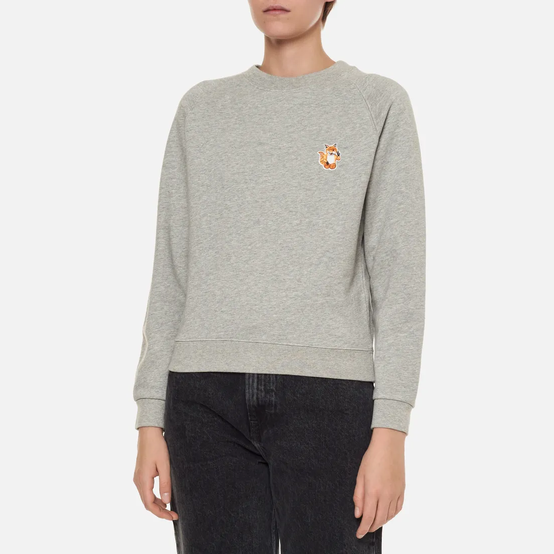 Maison Kitsune Женская толстовка All Right Fox Patch Vintage