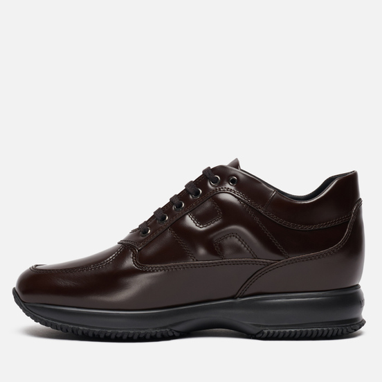Мужские кроссовки Hogan Interactive Shine Leather Brown