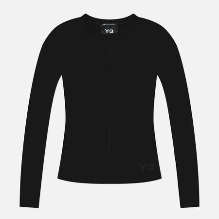 Женский лонгслив Y-3 Fitted, цвет чёрный, размер M