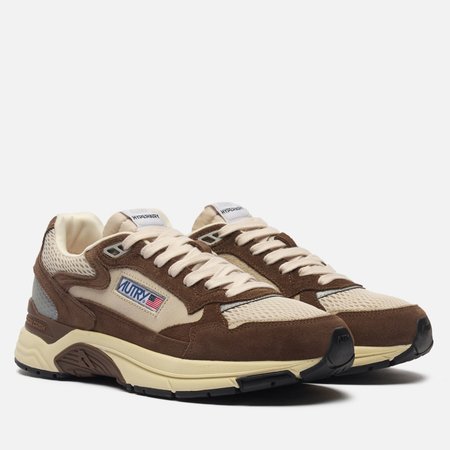Мужские кроссовки Autry Hyperway Low Suede Bicolor/Mesh, цвет коричневый, размер 41 EU