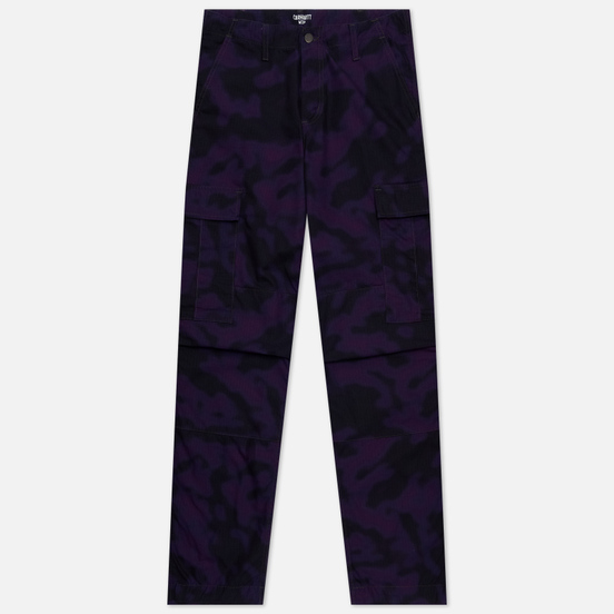 Мужские брюки Carhartt WIP Regular Cargo 6.5 Oz Camo Blur/Purple Rinsed