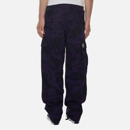 Мужские брюки Carhartt WIP Regular Cargo 6.5 Oz Camo Blur/Purple Rinsed