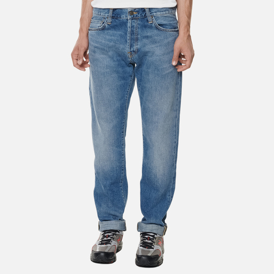 Мужские джинсы Carhartt WIP Klondike 12 Oz Blue Mid Used Wash