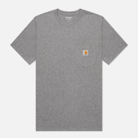 Мужская футболка Carhartt WIP S/S Pocket Dark Grey Heather