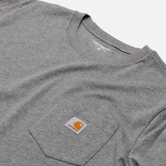 Мужская футболка Carhartt WIP S/S Pocket Dark Grey Heather