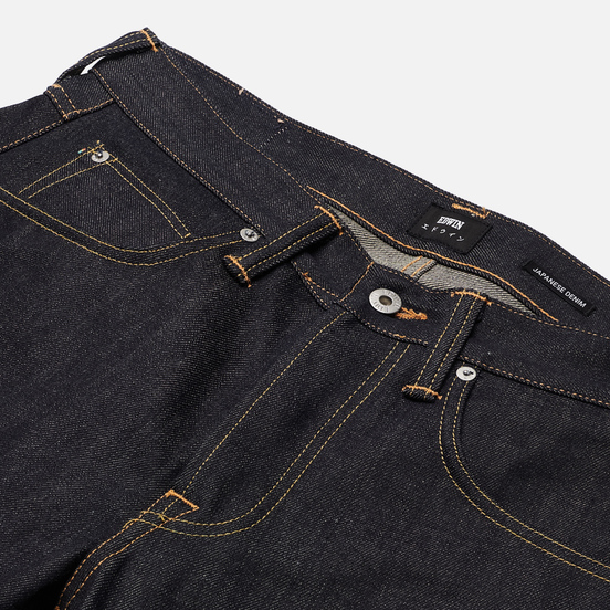 Мужские джинсы Edwin ED-55 63 Rainbow Selvage Denim 12.8 Oz Blue Unwashed