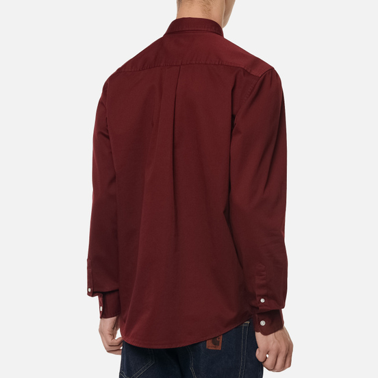 Мужская рубашка Carhartt WIP Madison 6.5 Oz Bordeaux/Wax