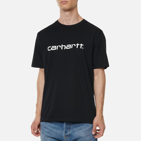 Мужская футболка Carhartt WIP S/S Script Black/White
