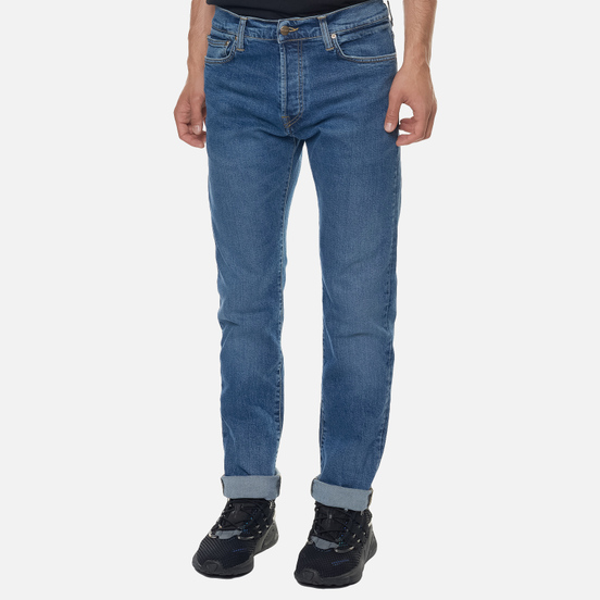 Мужские джинсы Carhartt WIP Klondike 14 Oz Blue Mid Used Wash