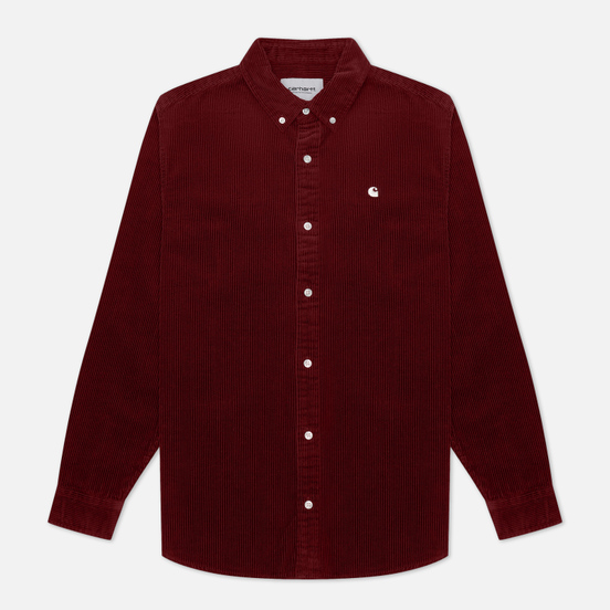 Мужская рубашка Carhartt WIP Madison 9.1 Oz Bordeaux/Wax